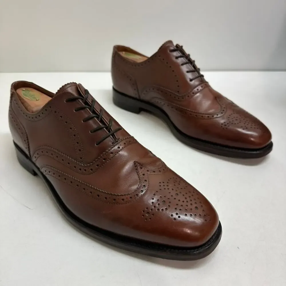 EUC Crockett & Jones x Polo Ralph Lauren Brown Wingtip Bench Made in England 11